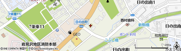 セブンイレブン岩見沢日の出町東店周辺の地図