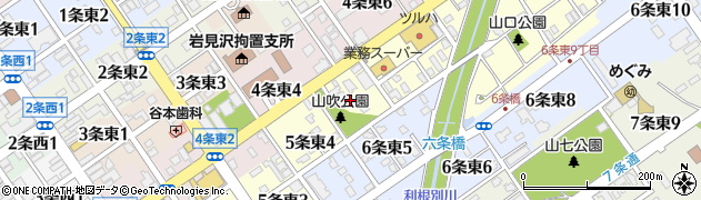 北海道岩見沢市５条東5丁目周辺の地図