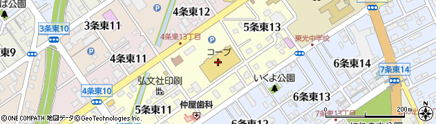 協栄クリーニングコープさっぽろ岩見沢東店周辺の地図