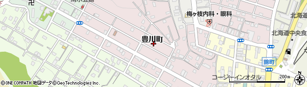 北海道小樽市豊川町周辺の地図