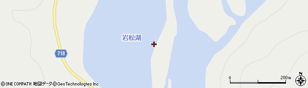 岩松湖周辺の地図