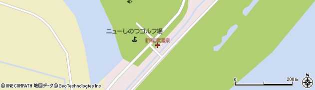 新篠津温泉周辺の地図