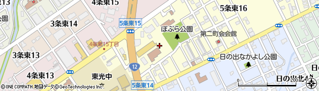 北海道岩見沢市５条東15丁目周辺の地図