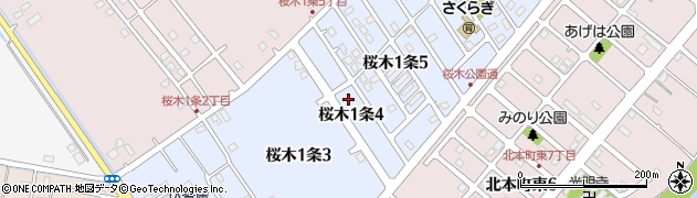 北海道岩見沢市桜木１条周辺の地図