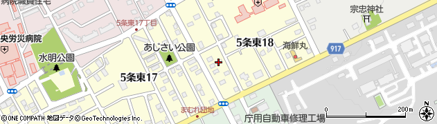 北海道岩見沢市５条東18丁目11周辺の地図