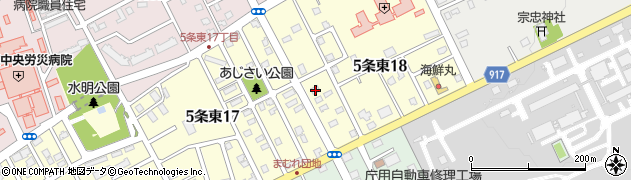 北海道岩見沢市５条東18丁目7周辺の地図