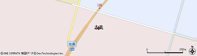 北海道石狩市志美周辺の地図