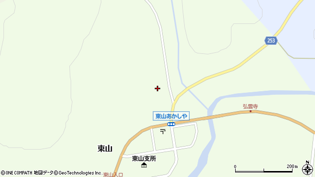 〒079-2133 北海道富良野市東山１７１０番地の地図