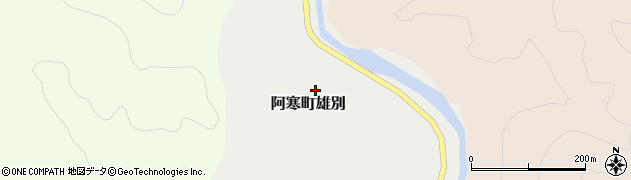 北海道釧路市阿寒町雄別周辺の地図