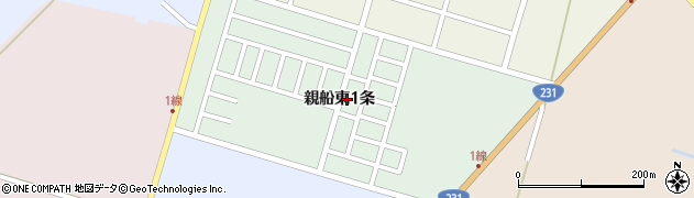 北海道石狩市親船東１条周辺の地図