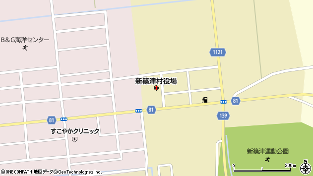 〒068-1100 北海道石狩郡新篠津村（以下に掲載がない場合）の地図