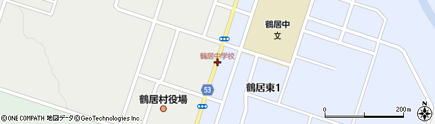鶴居中学校周辺の地図