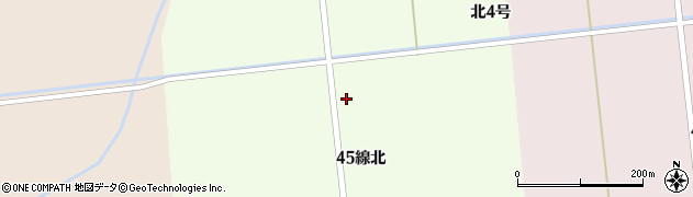 北海道新篠津村（石狩郡）第４５線（北）周辺の地図