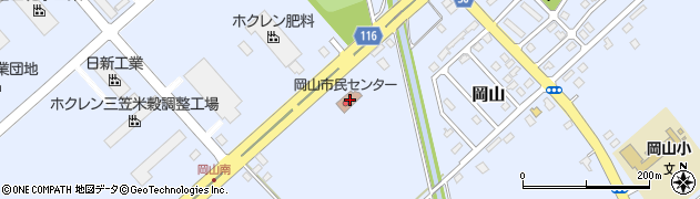 北海道三笠市岡山89周辺の地図