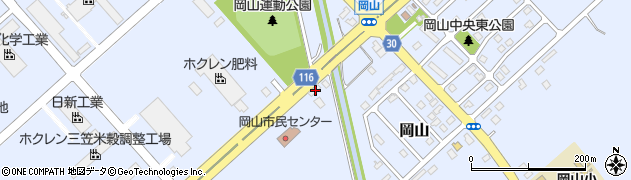 北海道三笠市岡山87周辺の地図