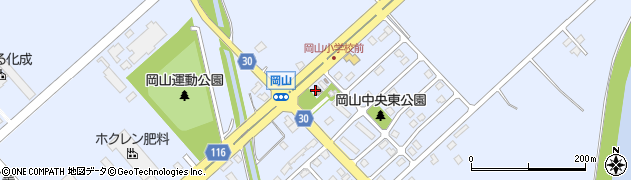 三笠岡山郵便局周辺の地図
