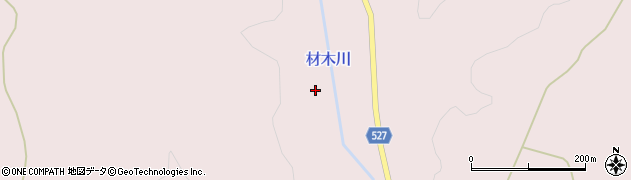 材木川周辺の地図