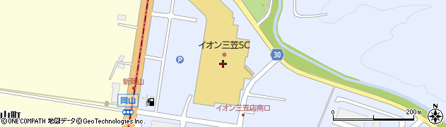 ロッテリア三笠イオン店周辺の地図