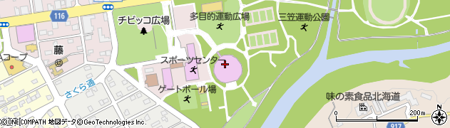 三笠ドーム周辺の地図