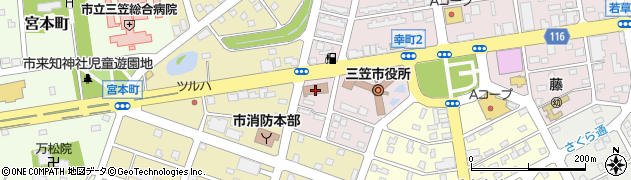 岩見沢警察署三笠警察庁舎交番周辺の地図