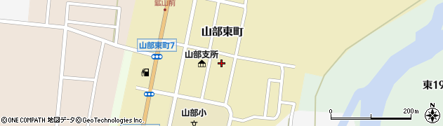 北海道富良野市山部東町周辺の地図