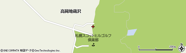 北海道石狩市八幡町高岡地蔵沢周辺の地図
