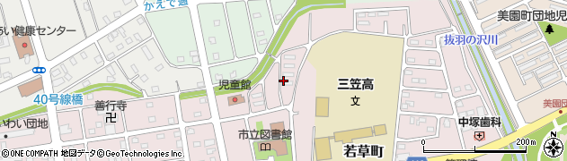 三笠市役所　教育委員会事務局周辺の地図