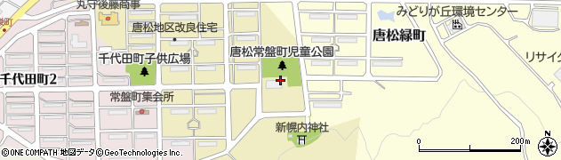 北海道三笠市唐松常盤町周辺の地図