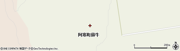 北海道釧路市阿寒町蘇牛周辺の地図