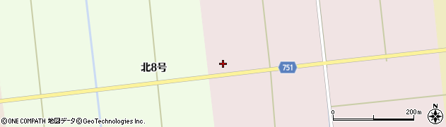 新篠津金沢線周辺の地図