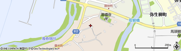 北海道三笠市唐松春光町415周辺の地図