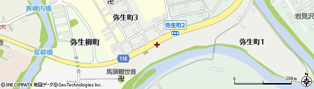 北海道三笠市弥生町周辺の地図