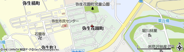 北海道三笠市弥生花園町周辺の地図