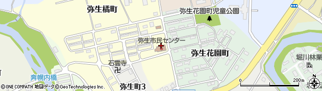 弥生市民広場周辺の地図