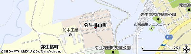 北海道三笠市弥生桃山町周辺の地図