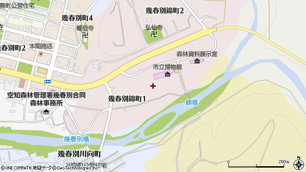 〒068-2111 北海道三笠市幾春別錦町の地図