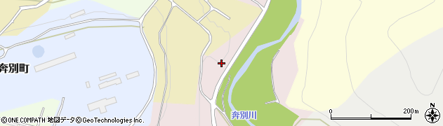 北海道三笠市奔別川沿町周辺の地図
