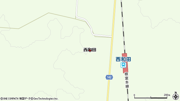 〒087-0033 北海道根室市西和田の地図