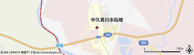 北海道標茶町（川上郡）中久著呂市街地本通周辺の地図