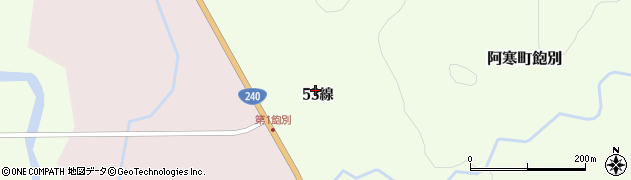 北海道釧路市阿寒町飽別（５３線）周辺の地図