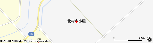北海道岩見沢市北村中小屋周辺の地図