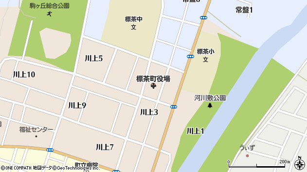 〒088-2300 北海道川上郡標茶町（以下に掲載がない場合）の地図
