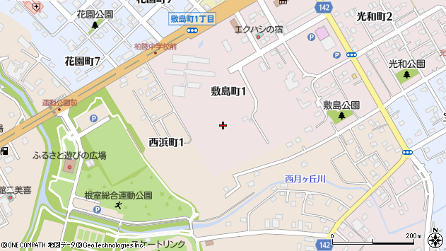 〒087-0026 北海道根室市敷島町の地図