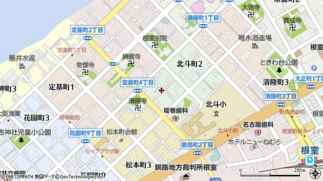 〒087-0043 北海道根室市北斗町の地図