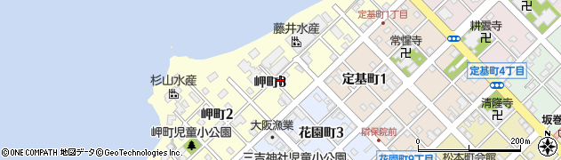 北海道根室市岬町周辺の地図