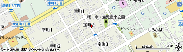 北海道根室市宝町周辺の地図