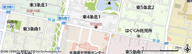 労災病院周辺の地図