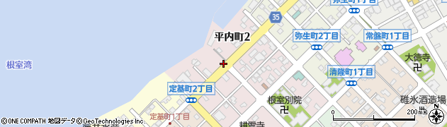 北海道根室市平内町周辺の地図