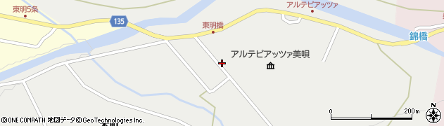 北海道美唄市落合町栄町周辺の地図