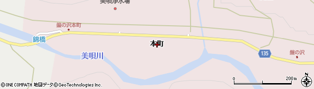 北海道美唄市盤の沢町本町周辺の地図